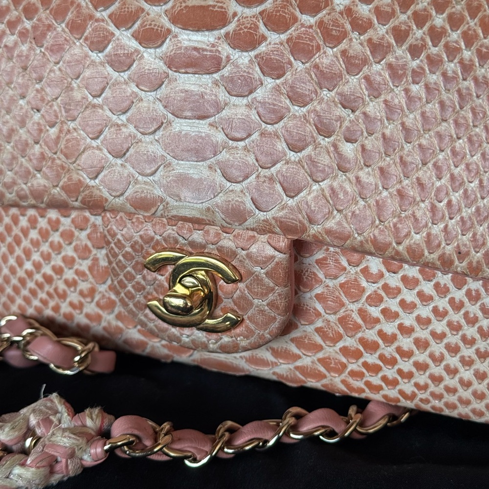 Chanel Salmon Pink Mini Rectangular Classic Flap Bag in Exotic Leather - Picture 2 of 8